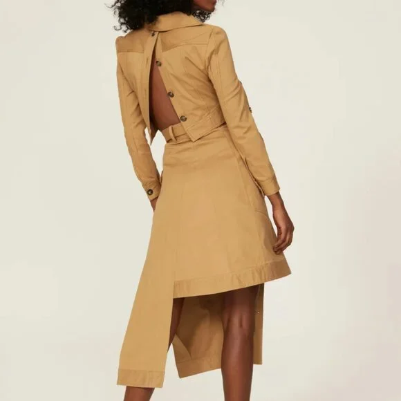 Rokh Asymmetric Button Jacket & Utility Midi Skirt Bundle US 2-4 - Picture 11 of 16